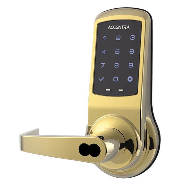 Accentra (Formerly Yale) B-AU-NTB623-NR nexTouch Capacitive Touchscreen Keypad Cylindrical Lock, SFIC Prep, Augusta Lever