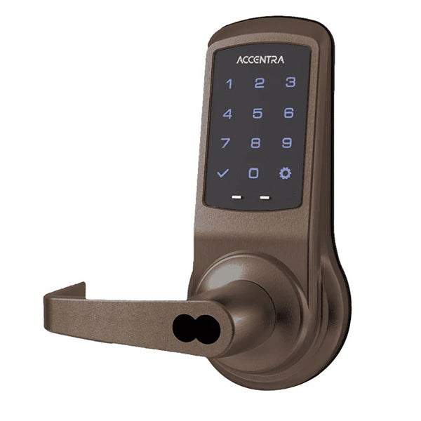 Accentra (Formerly Yale) B-AU-NTB623-NR nexTouch Capacitive Touchscreen Keypad Cylindrical Lock, SFIC Prep, Augusta Lever