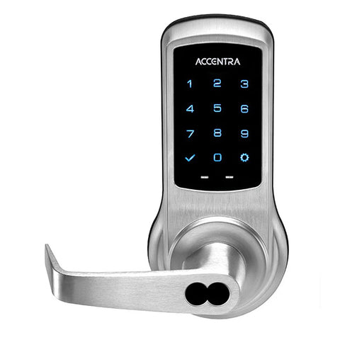 Accentra (Formerly Yale) B-AU-NTB623-NR nexTouch Capacitive Touchscreen Keypad Cylindrical Lock, SFIC Prep, Augusta Lever