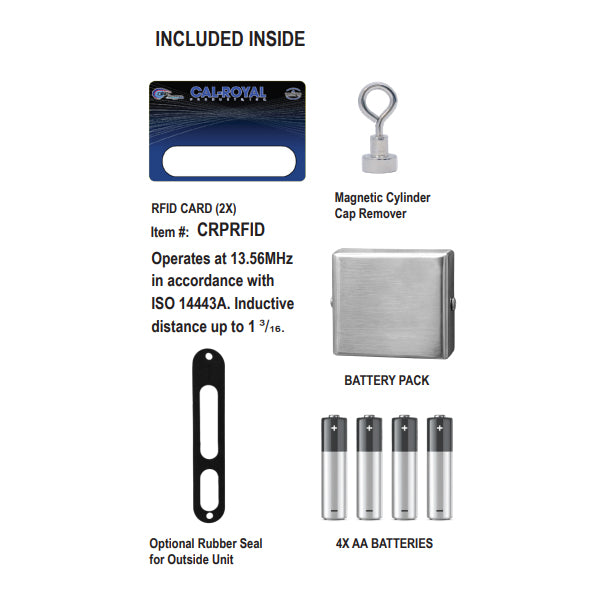 Cal-Royal EXCR929M Smart Digital Exit Device Trim