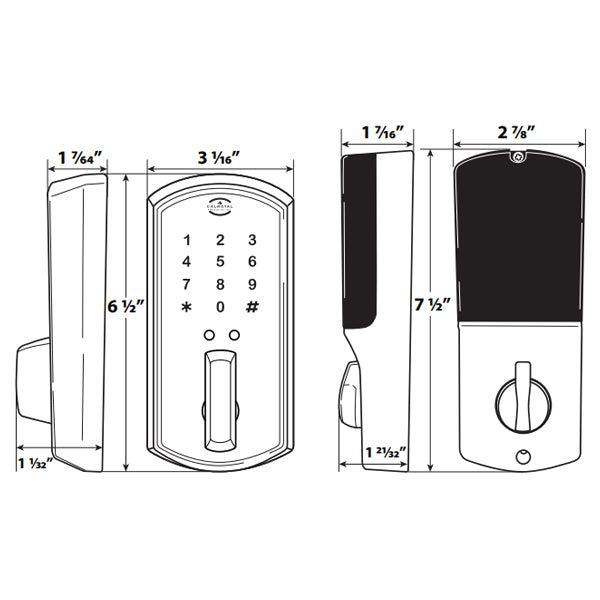 Cal-Royal JE-40C Digital Deadbolt Lock with Pin Code / RFID