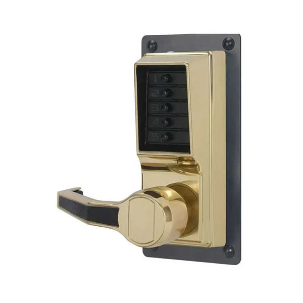 dormakaba Simplex LP1010 Mechanical Pushbutton Lever Lock — 26D/10B, Key Override