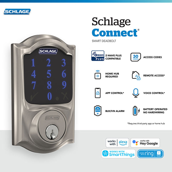 Schlage Connect™ Smart Deadbolt, Z-Wave Plus