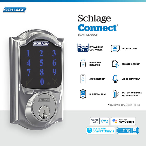 Schlage Connect™ Smart Deadbolt, Z-Wave Plus