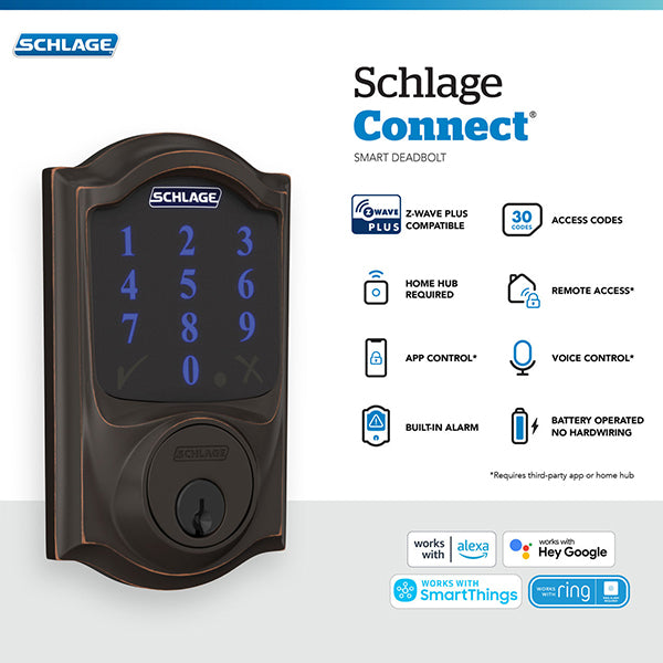 Schlage Connect™ Smart Deadbolt, Z-Wave Plus