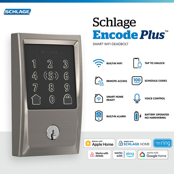 Schlage Encode Plus™ Smart WiFi Deadbolt