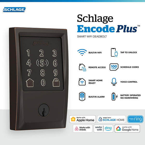 Schlage Encode Plus™ Smart WiFi Deadbolt