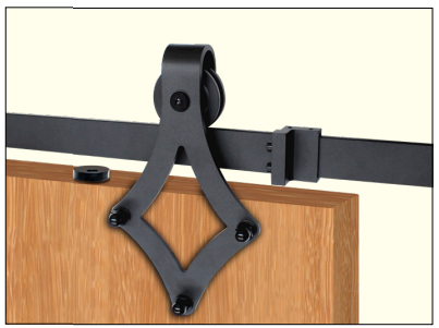 Cal-Royal BDH33 — Surface-Mount “Diamond” Barn Door Hardware (Wood), 6′6″ or 8′0″