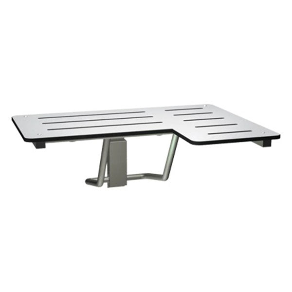ASI - 8206-L Folding Shower Seat, Solid Phenolic, White – L Shaped, 33″ Wide – Left Hand, ADA