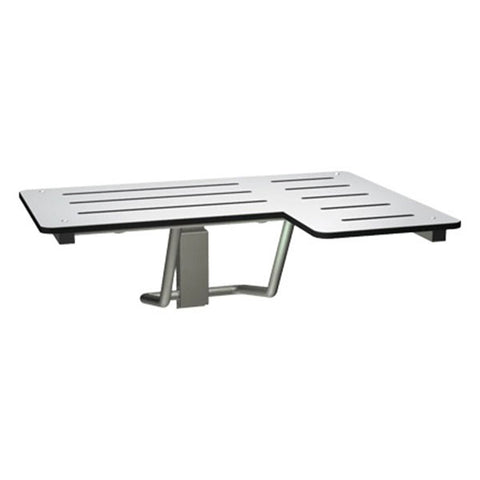 ASI - 8206-L Folding Shower Seat, Solid Phenolic, White – L Shaped, 33″ Wide – Left Hand, ADA