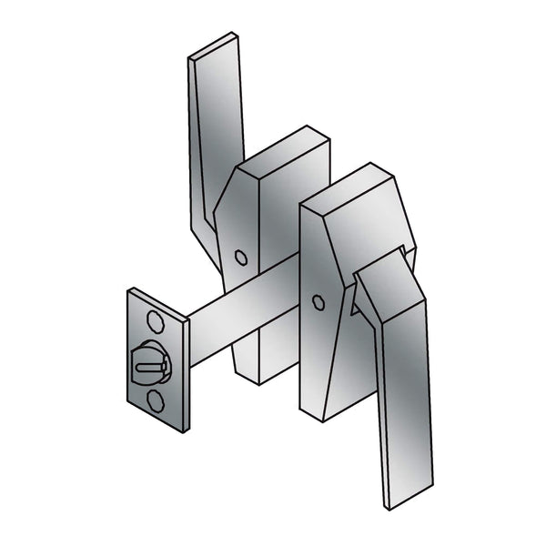 ABH 6816 Low Profile Hospital Push Down Pull Up Latch - Right Hand