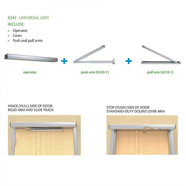 Norton 6341 Low Energy Door Operator, WiFi-Enabled - Push Or Pull Side Mount