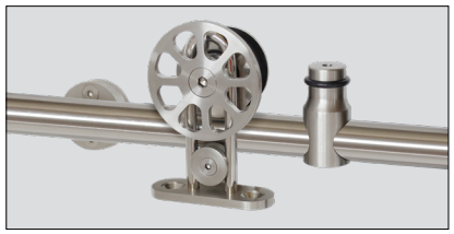 Cal-Royal SDH11 — Top-Mount Spoke-Wheel Sliding Hardware (Regular Stop)