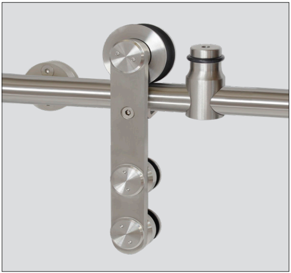 Cal-Royal SDH20/SDH30 — Surface Strap Single-Wheel Sliding Door Hardware (Glass/Wood)