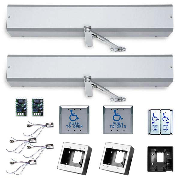 Falcon 8200 Automatic Operators & Square Switches Bundle for Vestibule