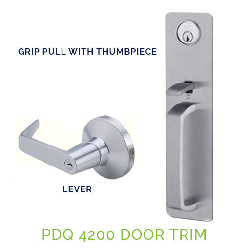PDQ 4200 Surface Vertical Rod Exit Device trim