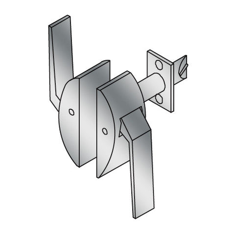 ABH 6811Q Quiet Low Profile Hospital Push Down Pull Up Latch - Left Hand
