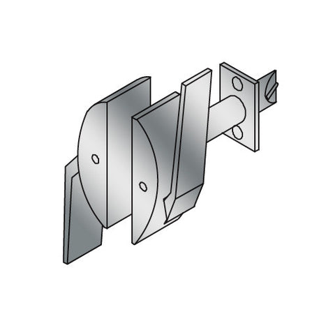 ABH 6812Q Quiet Low Profile Hospital Push Up Pull Down Latch - Left Hand