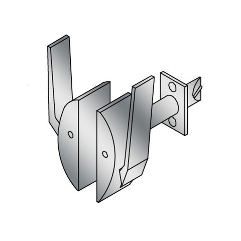 ABH 6813Q Quiet Low Profile Hospital Push Up Pull Up Latch - Left Hand