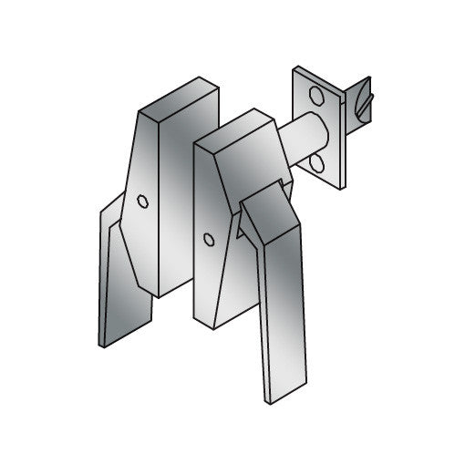 ABH 6814 Low Profile Hospital Push Down Pull Down Latch - Left Hand