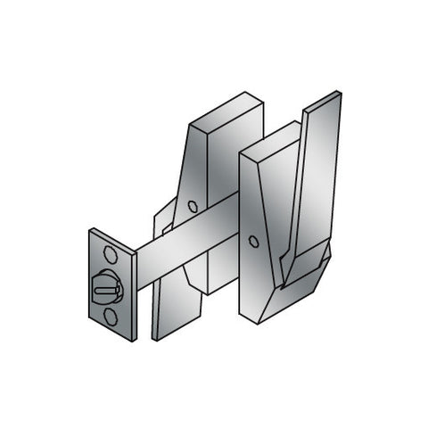 ABH 6817 Low Profile Hospital Push Up Pull Down Latch - Right Hand