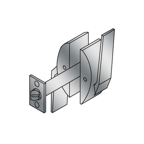 ABH 6817Q Quiet Low Profile Hospital Push Up Pull Down Latch - Right Hand
