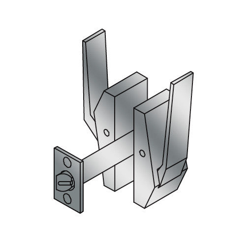 ABH 6818 Low Profile Hospital Push Up Pull Up Latch - Right Hand