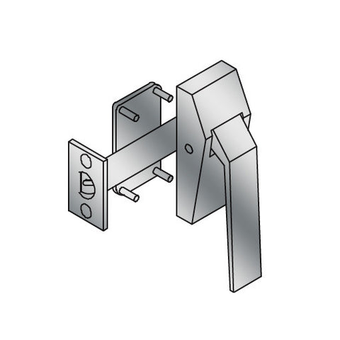 ABH 6831 Reverse Low Profile Hospital Push Down Latch - Right Hand