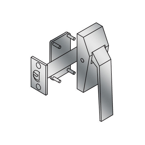 ABH 6833 Reverse Low Profile Hospital Pull Down Latch - Right Hand