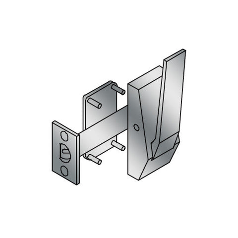 ABH 6835 Reverse Low Profile Hospital Push Up Latch - Right Hand