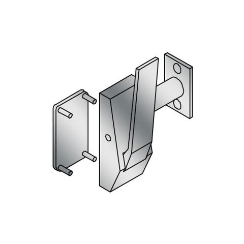 ABH 6836 Reverse Low Profile Hospital Pull Up Latch - Left Hand