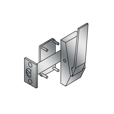 ABH 6837 Reverse Low Profile Hospital Pull Up Latch - Right Hand