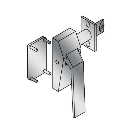ABH 6840 Exit Only Low Profile Hospital Push Down Latch - Left Hand
