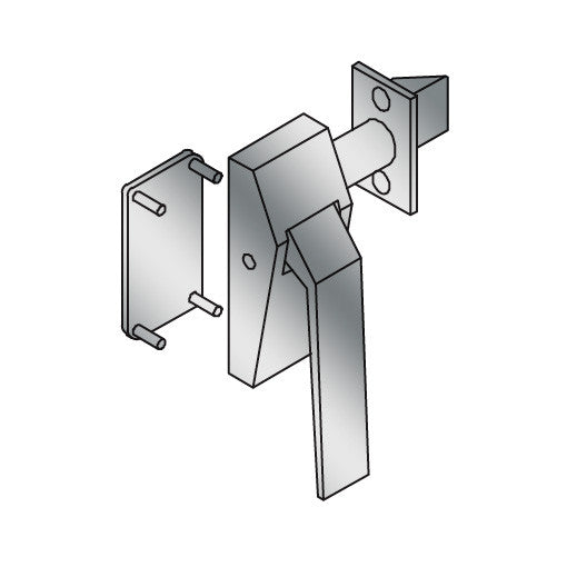 ABH 6842 Exit Only Low Profile Hospital Pull Down Latch - Left Hand