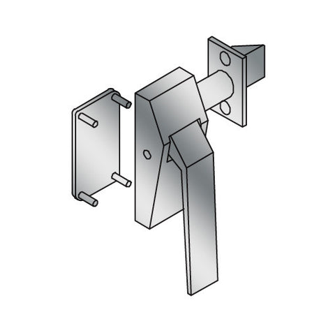 ABH 6842 Exit Only Low Profile Hospital Pull Down Latch - Left Hand