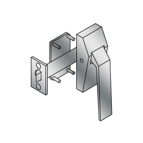 ABH 6843 Exit Only Low Profile Hospital Pull Down Latch - Right Hand