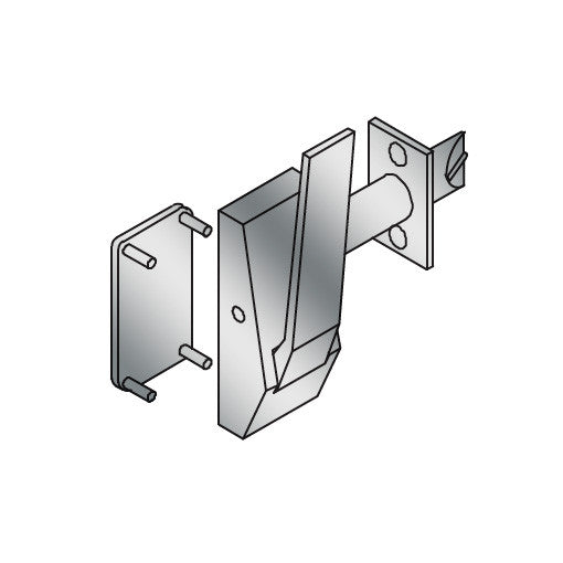 ABH 6844 Exit Only Low Profile Hospital Push Up Latch - Left Hand