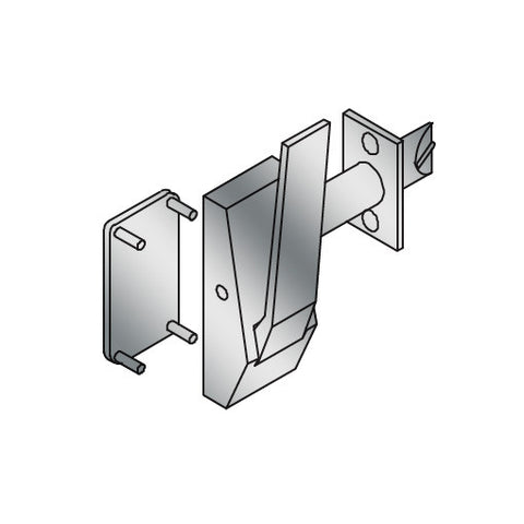 ABH 6844 Exit Only Low Profile Hospital Push Up Latch - Left Hand