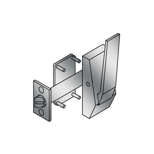 ABH 6845 Exit Only Low Profile Hospital Push Up Latch - Right Hand
