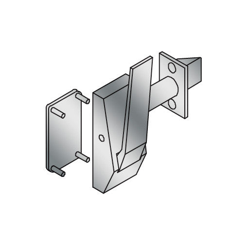 ABH 6846 Exit Only Low Profile Hospital Pull Up Latch - Left Hand