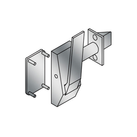 ABH 6846 Exit Only Low Profile Hospital Pull Up Latch - Left Hand