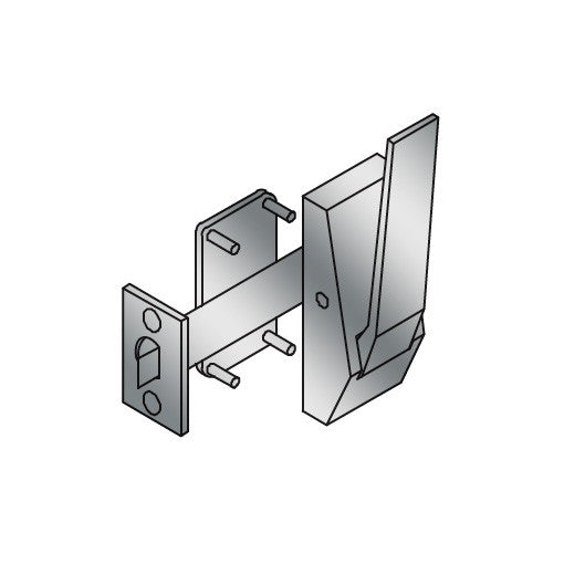 ABH 6847 Exit Only Low Profile Hospital Pull Up Latch - Right Hand