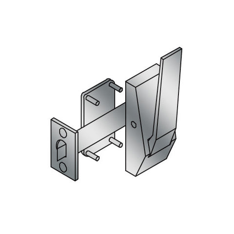ABH 6847 Exit Only Low Profile Hospital Pull Up Latch - Right Hand