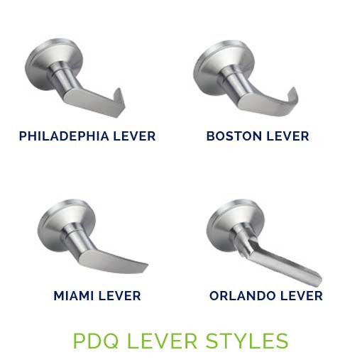 PDQ SD-116 Entrance Lever options
