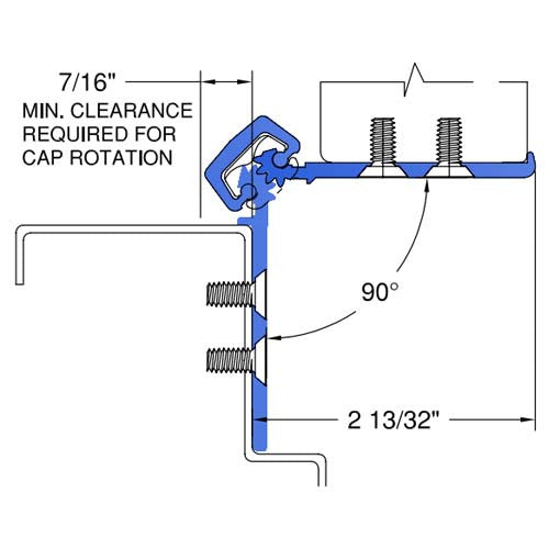 Select Products Geared Continuous Hinges - Concealed Diagram